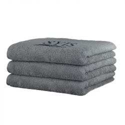 Froté ručník s logem SYIS 70x140 - šedý