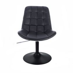 Kosmetická židle PARIS na černém talíři - černá