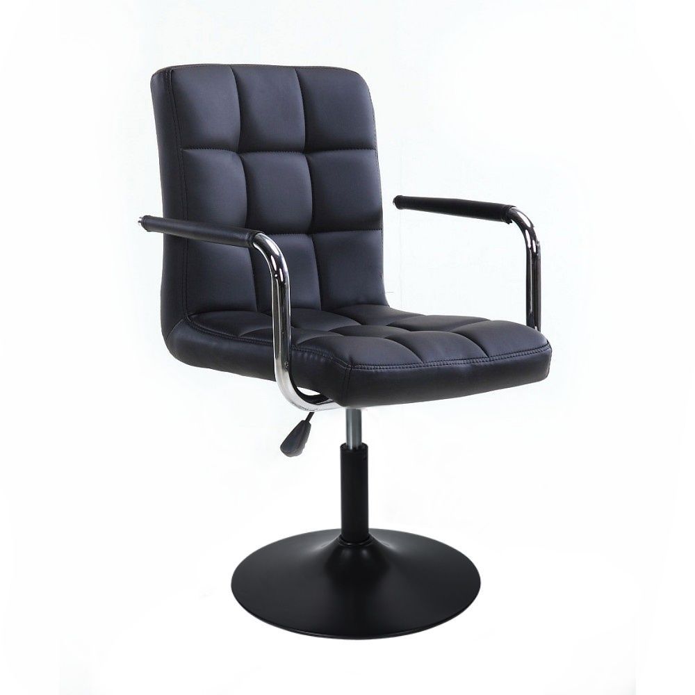 LuxuryForm Kosmetická židle VERONA na černém talíři - černá (VPT)