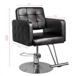 Čalouněná židle kadeřnická černá 90-1