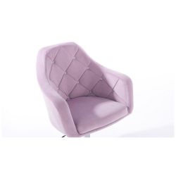Barová židle ROMA VELUR na černé podstavě - fialový vřes