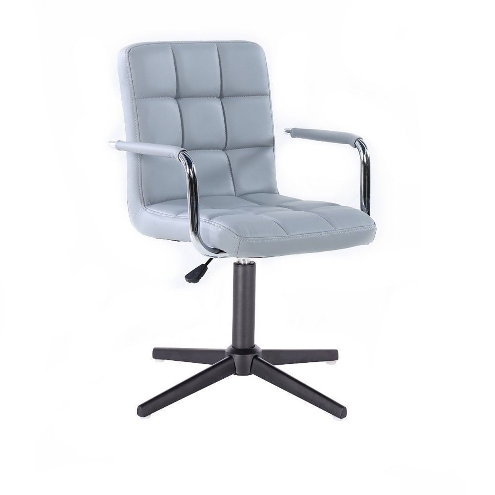 LuxuryForm Kosmetická židle VERONA na černém kříži - šedá (VPT)