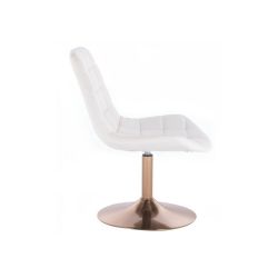 Kosmetická židle PARIS na zlatém talíři - bílá