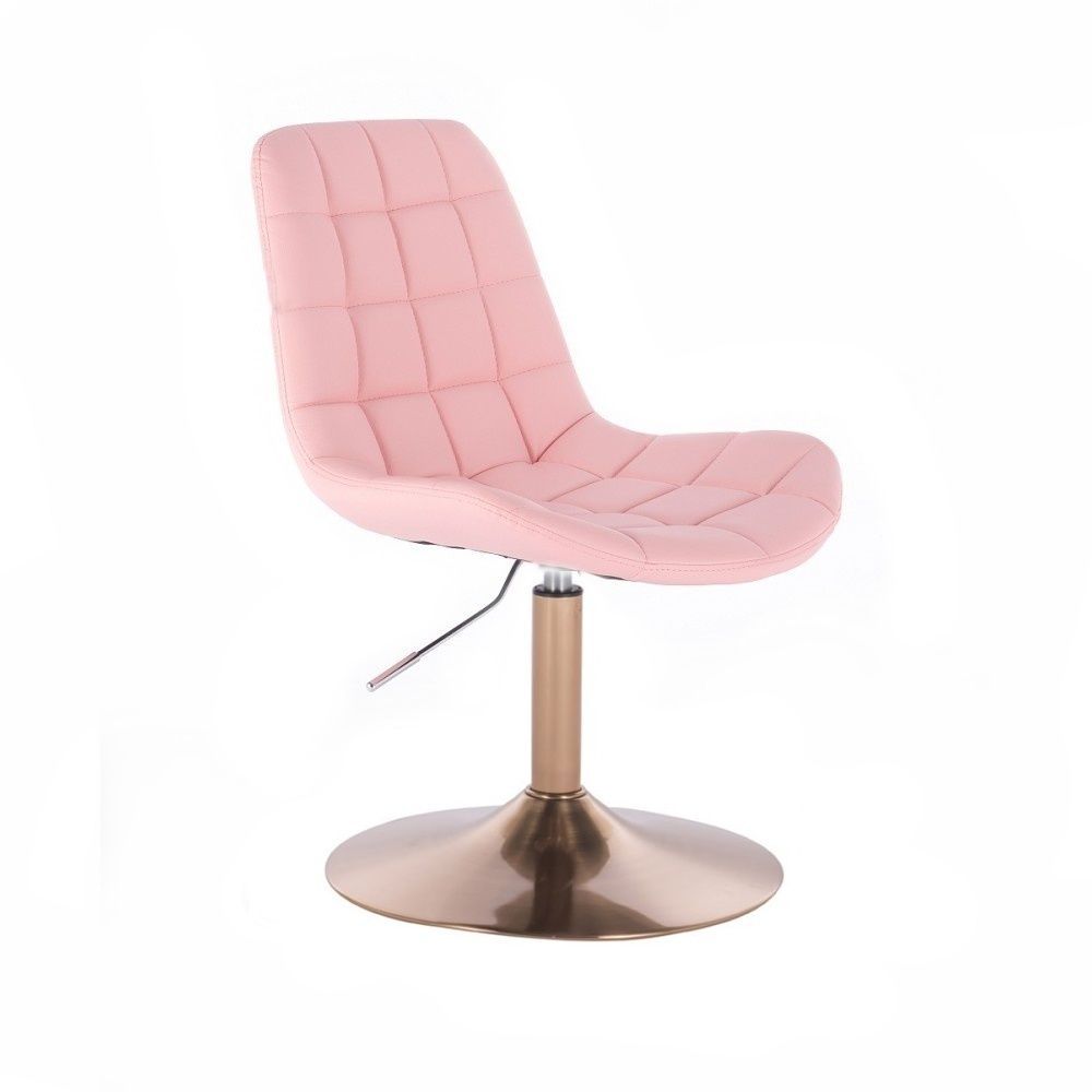 LuxuryForm Kosmetická židle PARIS na zlatém talíři - růžová