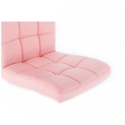 Kosmetická židle TOLEDO na zlaté podstavě s kolečky - růžová