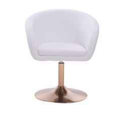 Kosmetická židle VENICE na zlatém talíři  - bílá