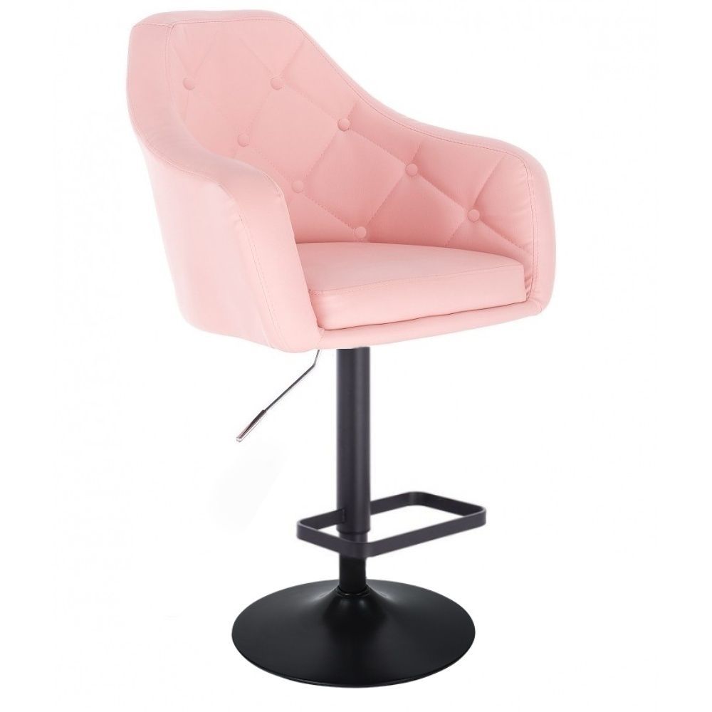 LuxuryForm Barová židle ANDORA na černém talíři - růžová