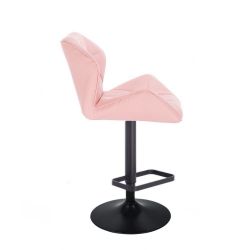 Barová židle MILANO na černém talíři  - růžová
