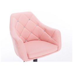 Barová židle ROMA na černém talíři - růžová