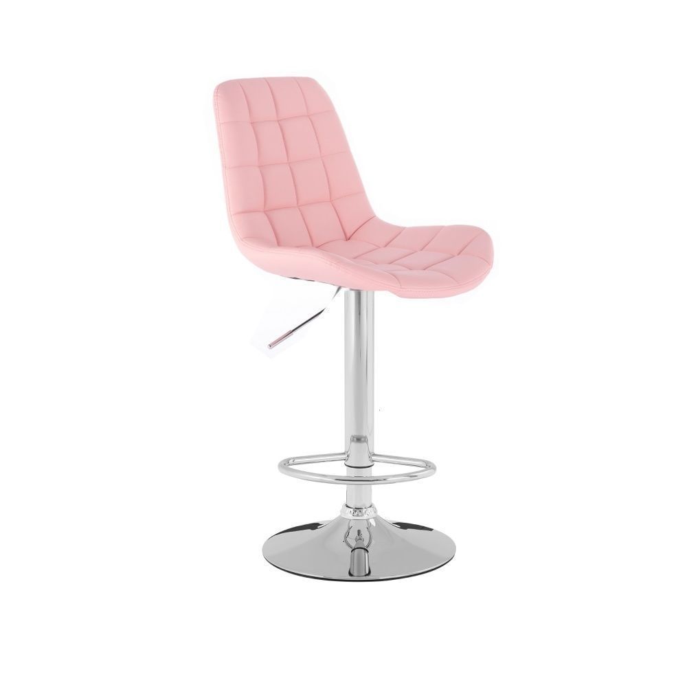 LuxuryForm Barová židle PARIS na stříbrném talíři - růžová