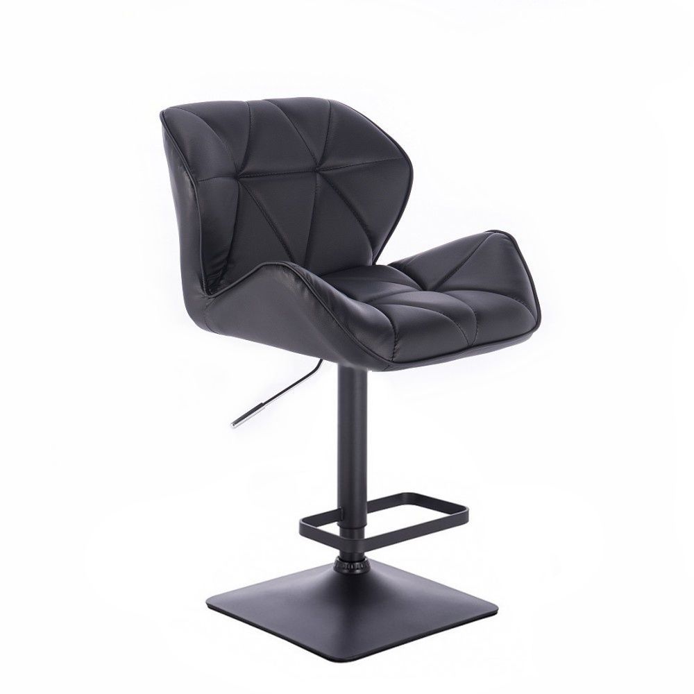 LuxuryForm Barová židle MILANO na černé podstavě - černá