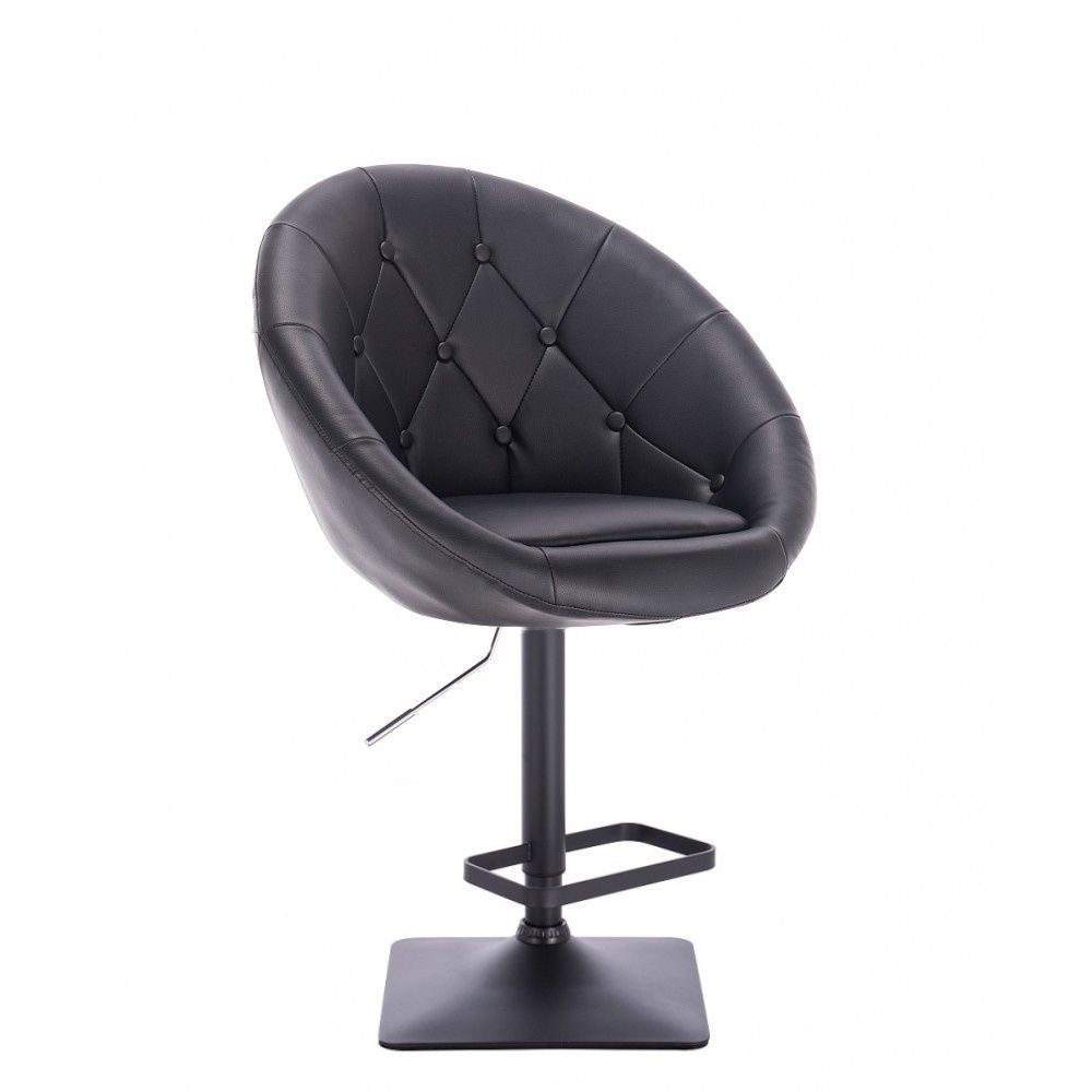 LuxuryForm Barová židle VERA na černé podstavě - černá