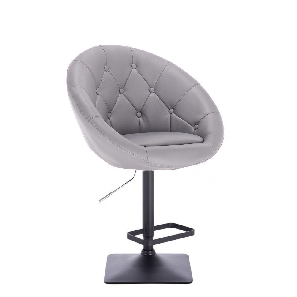 LuxuryForm Barová židle VERA na černé podstavě - šedá