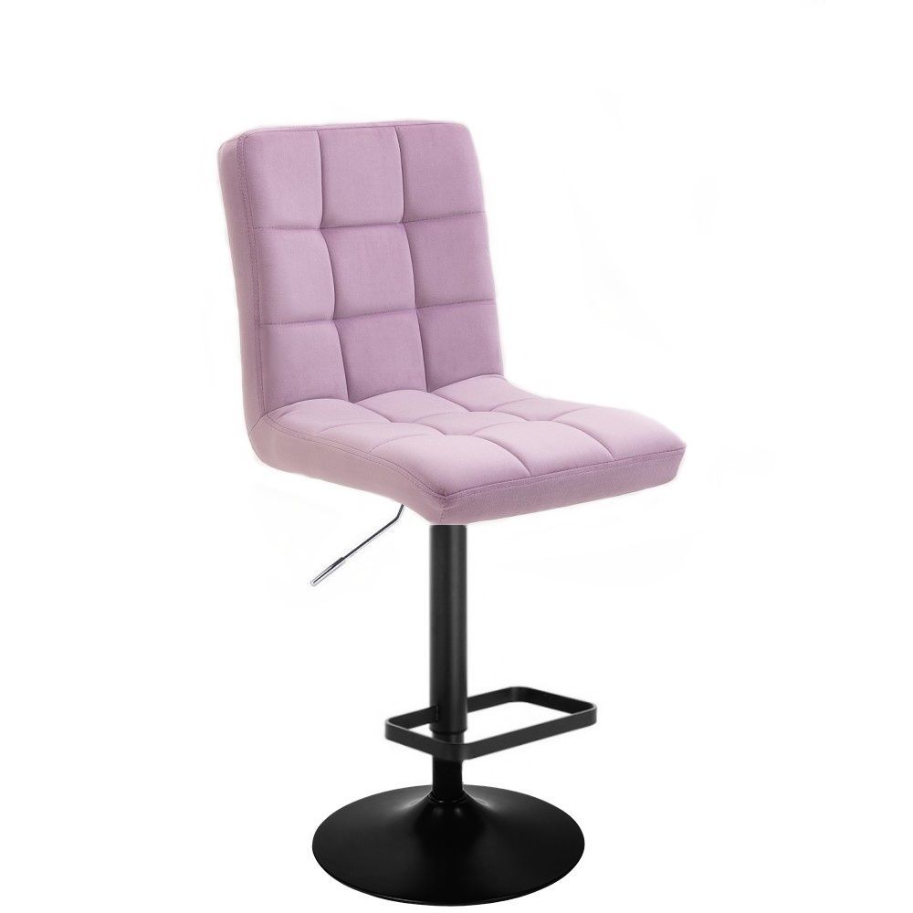 LuxuryForm Barová židle TOLEDO VELUR na černém talíři - fialový vřes