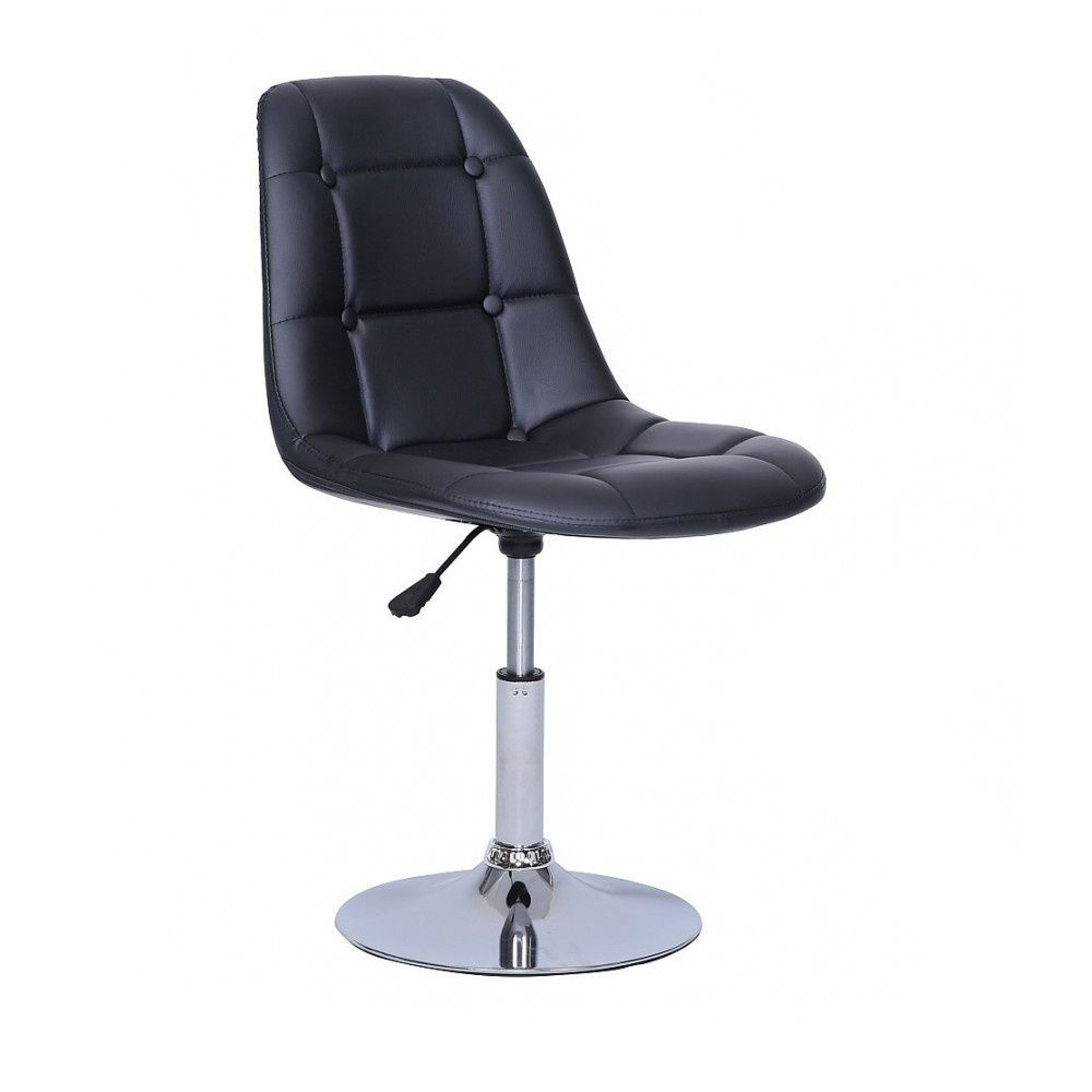 LuxuryForm Kosmetická židle SAMSON na stříbrném talíři - černá