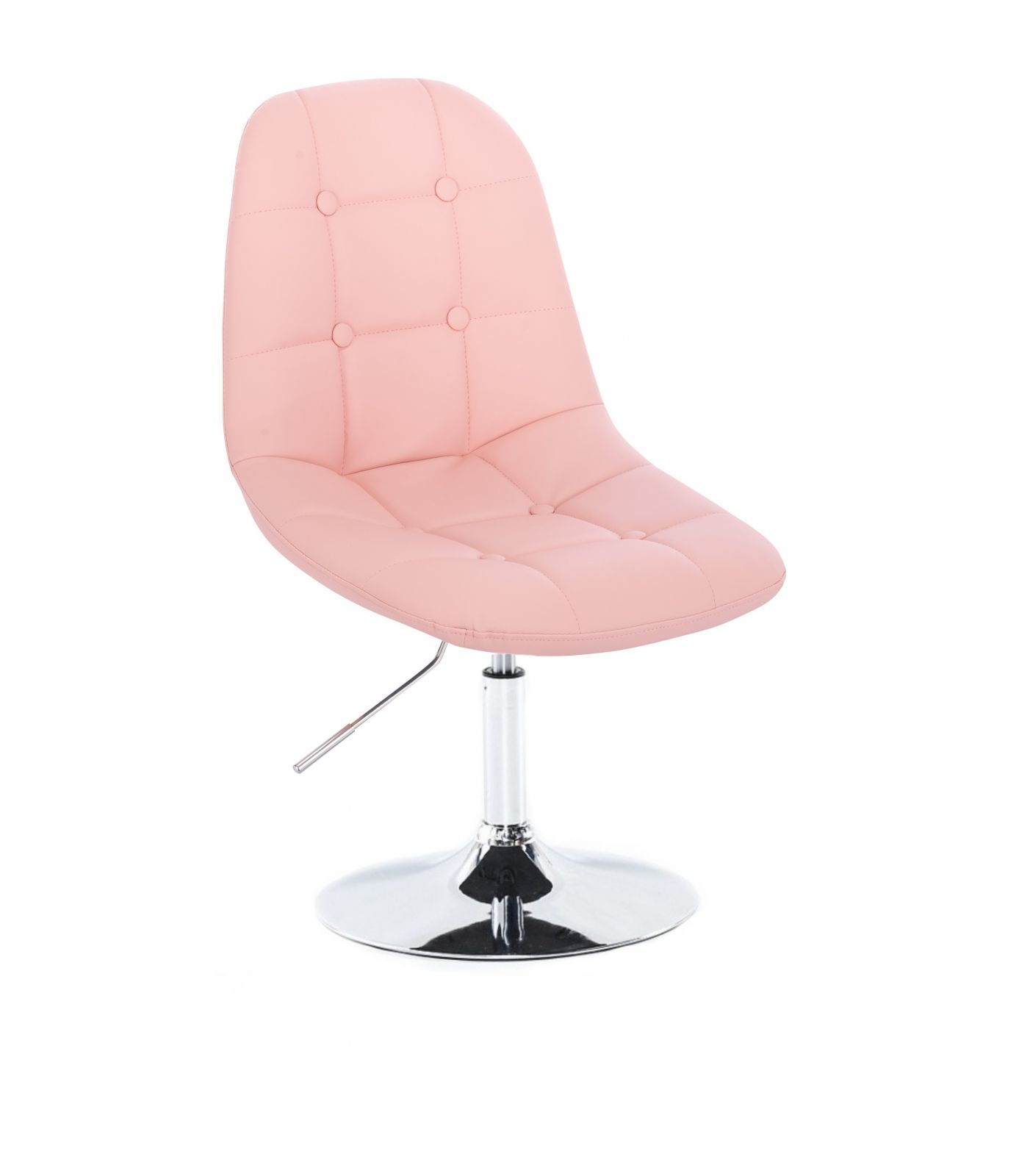 LuxuryForm Kosmetická židle SAMSON na stříbrném talíři - růžová