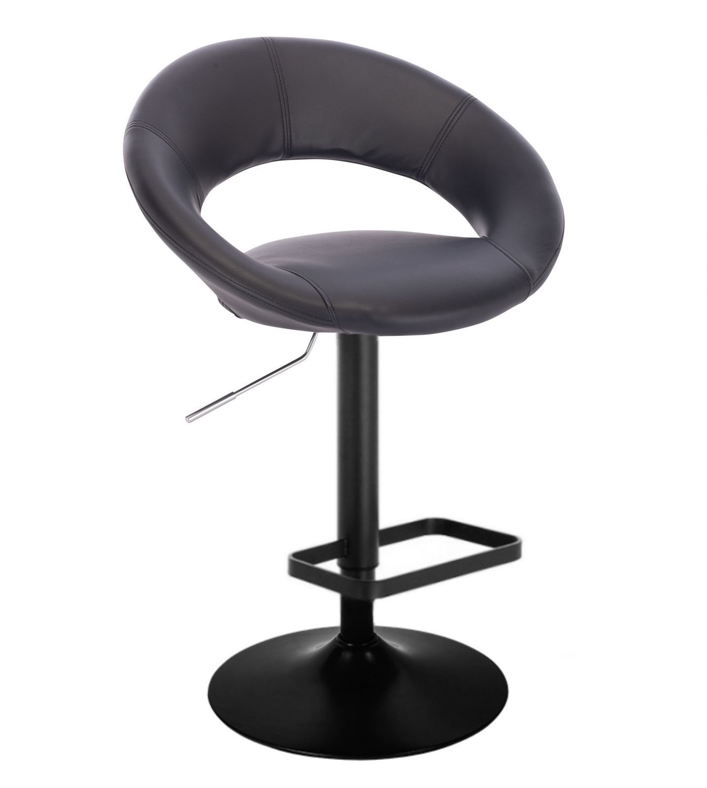 LuxuryForm Barová židle NAPOLI na černém talíři - černá