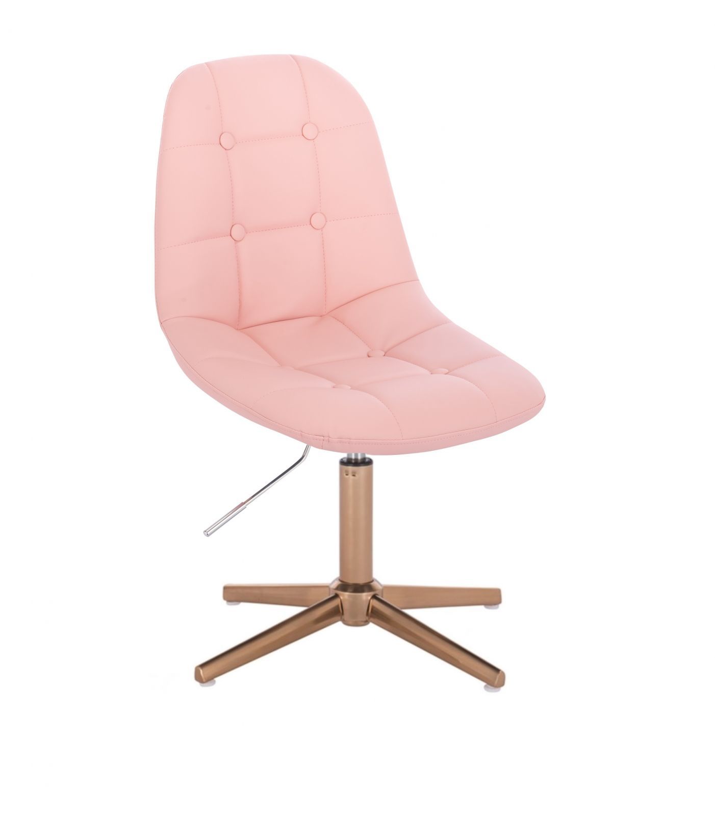 LuxuryForm Kosmetická židle SAMSON na zlatém kříži - růžová