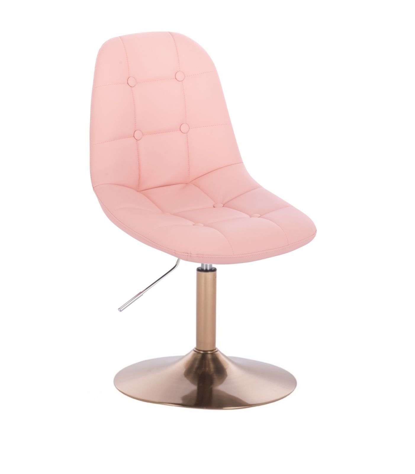 LuxuryForm Kosmetická židle SAMSON na zlatém talíři - růžová