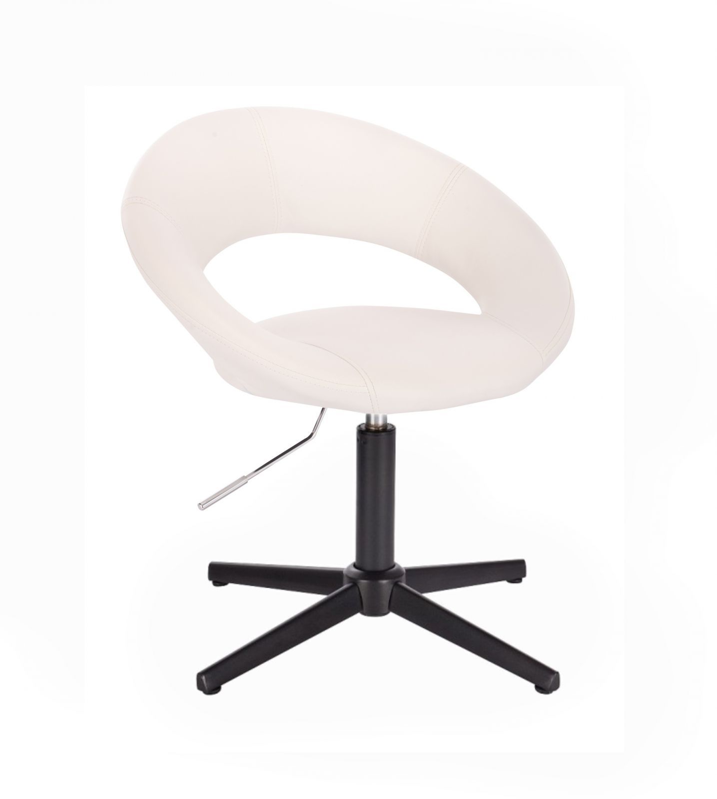 LuxuryForm Kosmetická židle NAPOLI na černém kříži - bílá