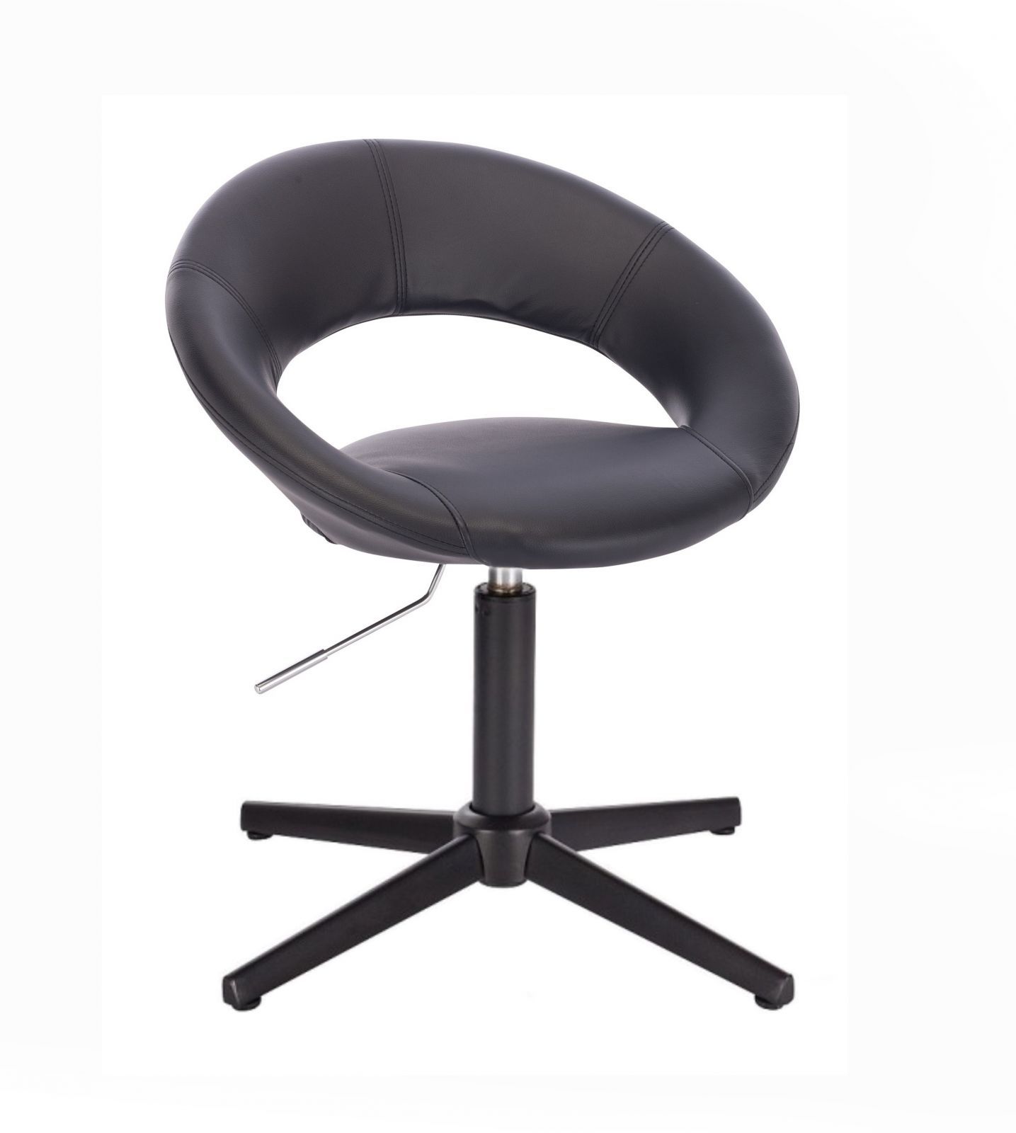 LuxuryForm Kosmetická židle NAPOLI na černém kříži - černá