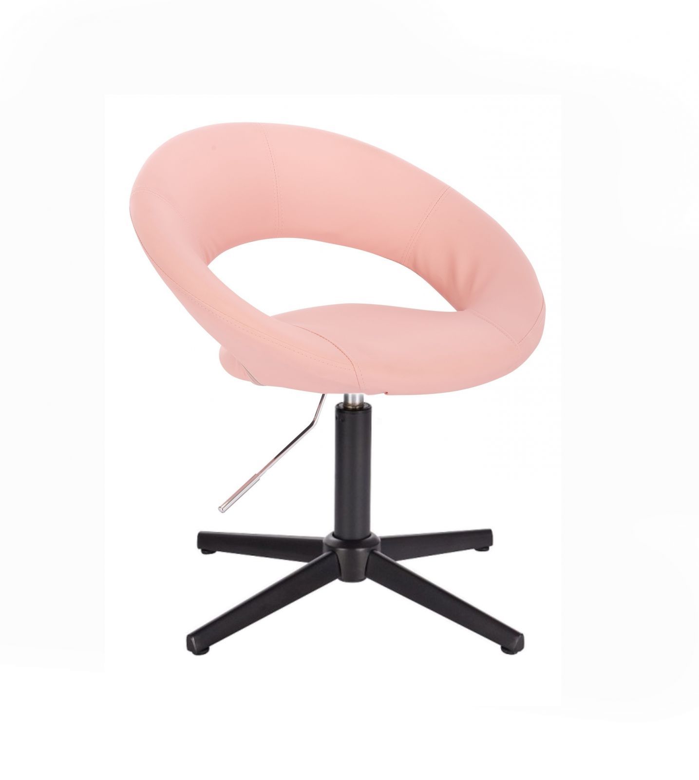 LuxuryForm Kosmetická židle NAPOLI na černém kříži - růžová