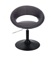 Kosmetická židle NAPOLI na černém talíři - černá