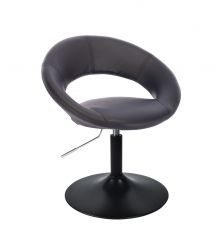 Kosmetická židle NAPOLI na černém talíři - černá