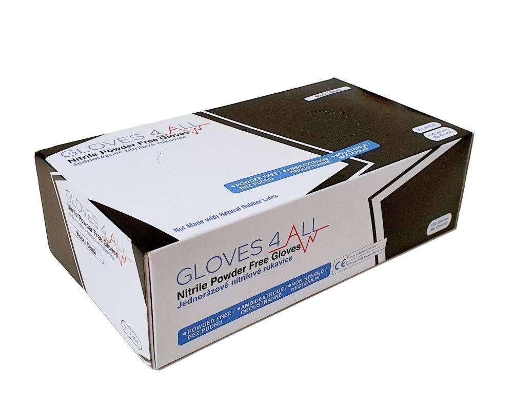 GLOVES4ALL Lékařské nitrilové rukavice bílé L - 1000ks