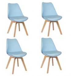 Jídelní židle Bali - modrá - SET 4 ks