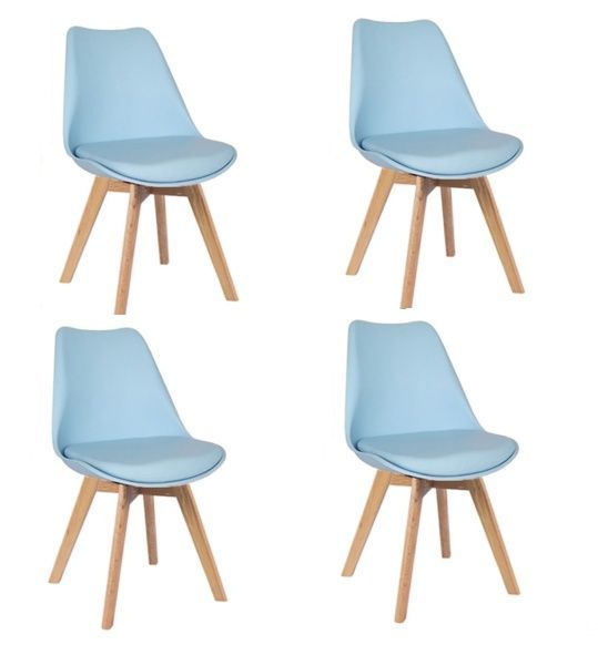 LuxuryForm Jídelní židle Bali - modrá - SET 4 ks