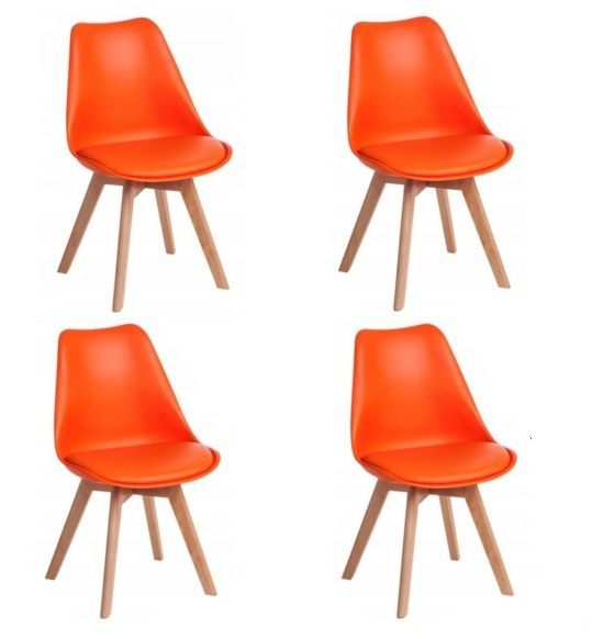 LuxuryForm Jídelní židle Bali - oranžová - SET 4 ks