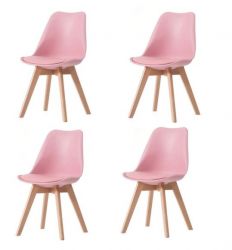 Jídelní židle  Bali - růžová - SET 4 ks