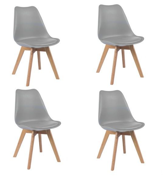 LuxuryForm Jídelní židle Bali - šedá - SET 4 ks