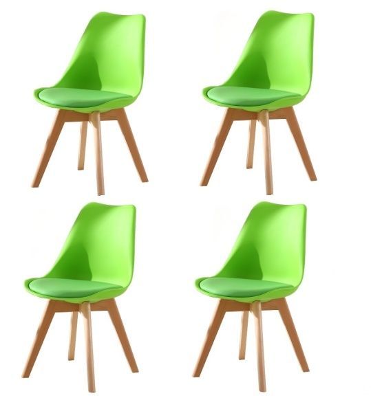 LuxuryForm Jídelní židle Bali - zelená - SET 4 ks