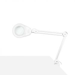 Eko LED lampa s lupou na stolní desku - bílá
