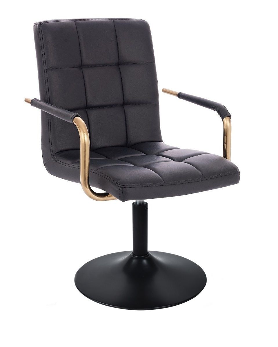 LuxuryForm Kosmetická židle VERONA GOLD na černém talíři - černá