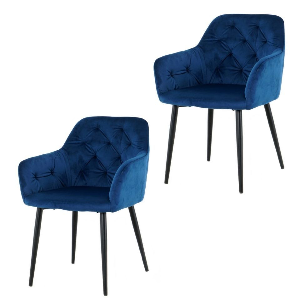 LuxuryForm Židle Atlanta - modrá - SET 2 ks