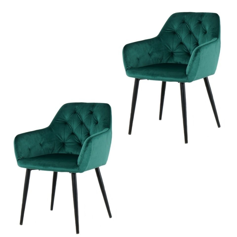 LuxuryForm Židle Atlanta - zelená - SET 2 ks