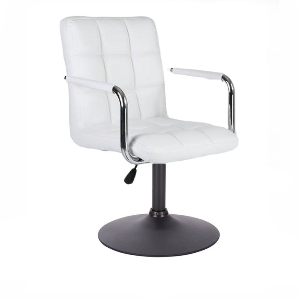 LuxuryForm Kosmetická židle VERONA na černém talíři - bílá (VPT)