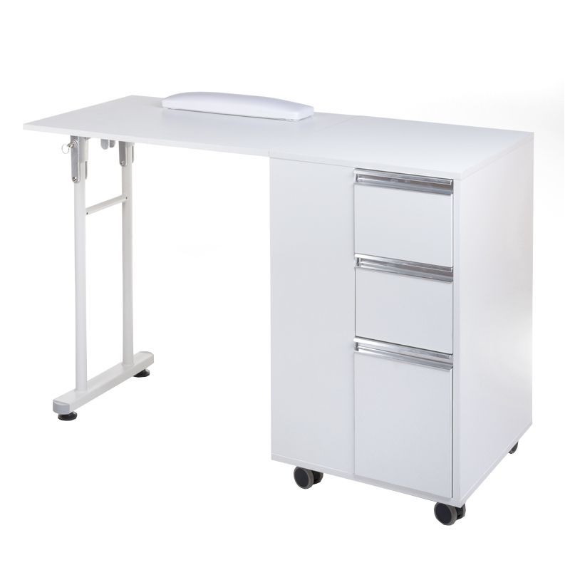 Skládací stolek na manikúru BD-3802 bílý (BS)