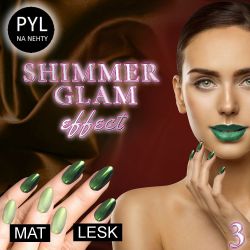 Pyl na zdobení nehtů - Efekt Shimmer Glam 03