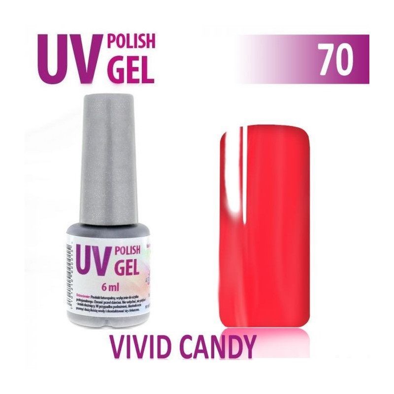 70.UV gel lak na nehty hybridní VIVID CANDY 6 ml (A)