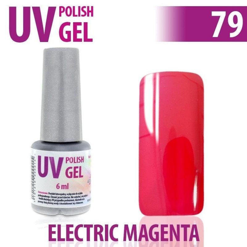 79.UV gel lak na nehty hybridní ELECTRIC MAGENTA 6 ml (A)